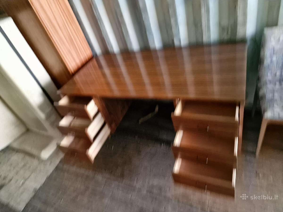 Vintažinis riešutmedžio rašomojo stalas - nuotraukos Nr. 30