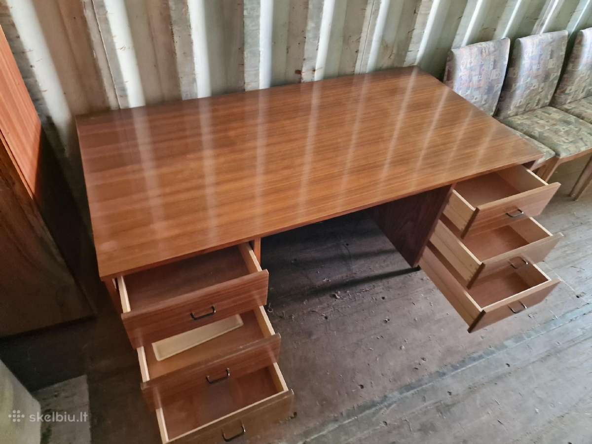 Vintažinis riešutmedžio rašomojo stalas - nuotraukos Nr. 31