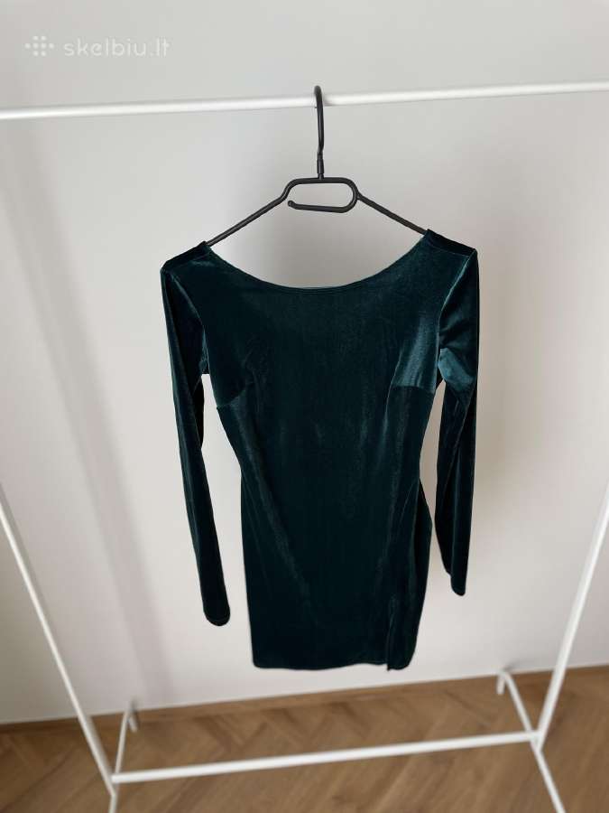 Nly One smaragdinė aksominė mini suknelė S dydis - nuotraukos Nr. 2