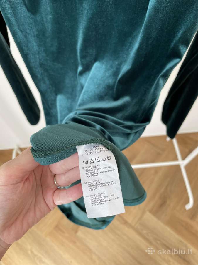 Nly One smaragdinė aksominė mini suknelė S dydis - nuotraukos Nr. 3