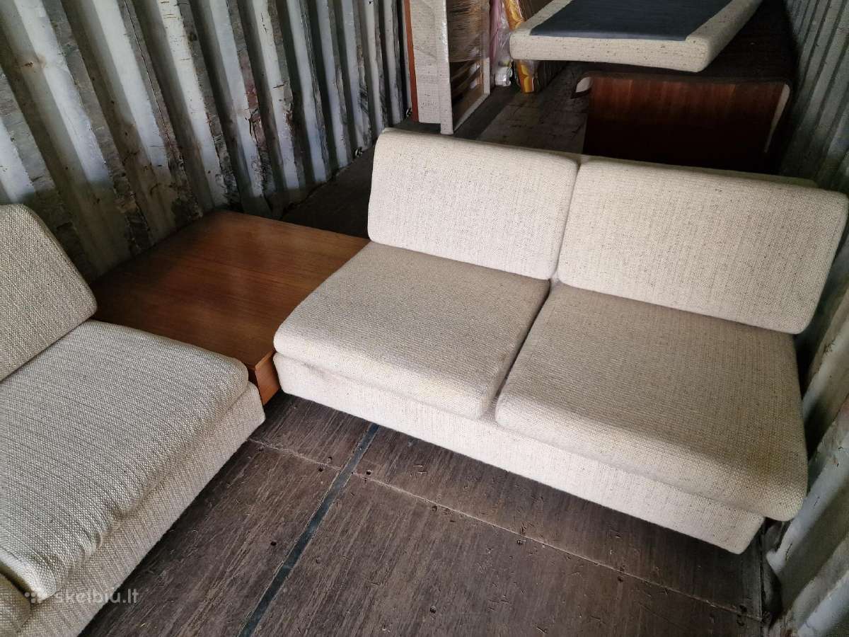 Vintažinė mid century trijų dalių modulinė sofa - nuotraukos Nr. 3