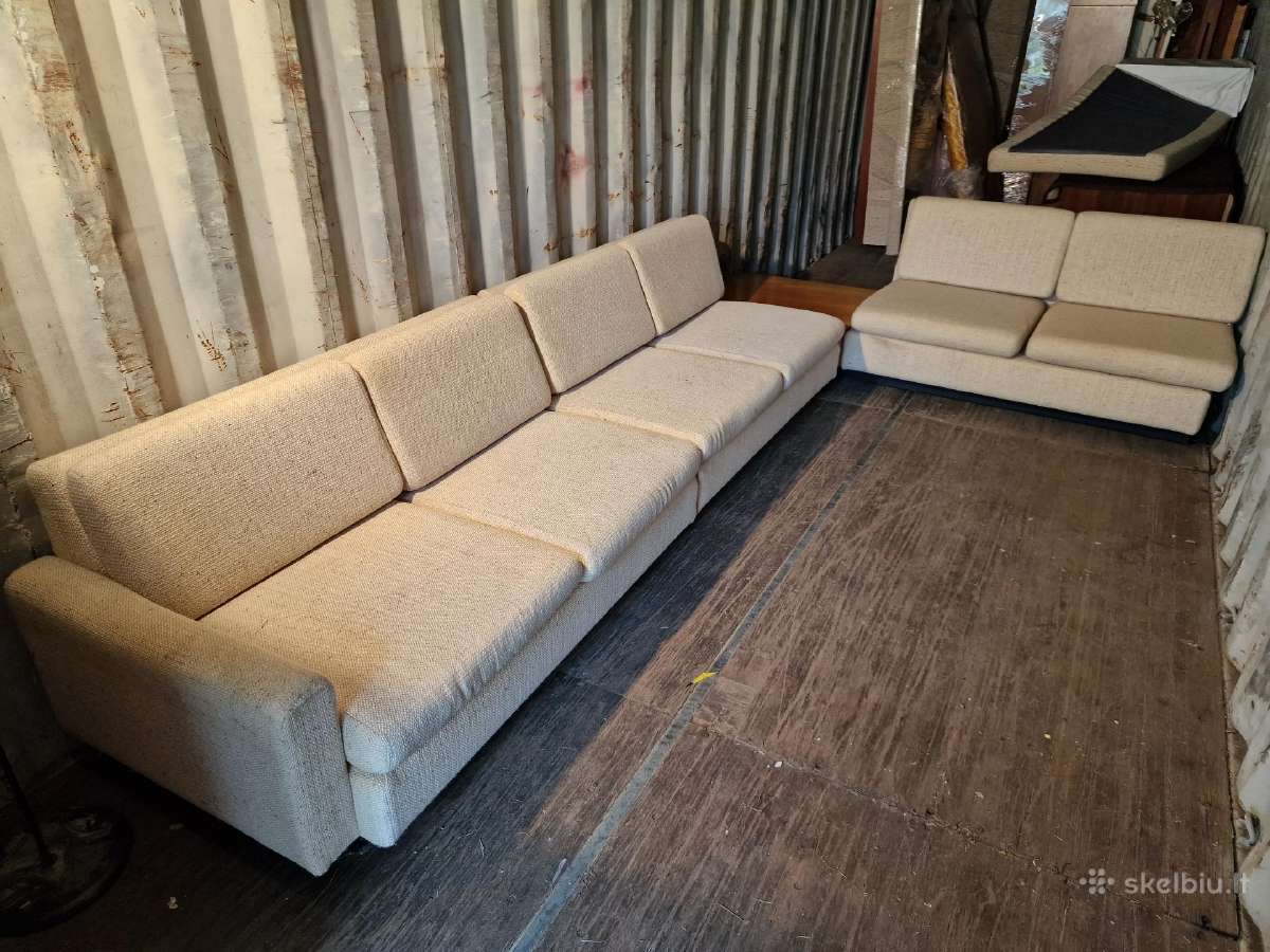 Vintažinė mid century trijų dalių modulinė sofa - nuotraukos Nr. 10