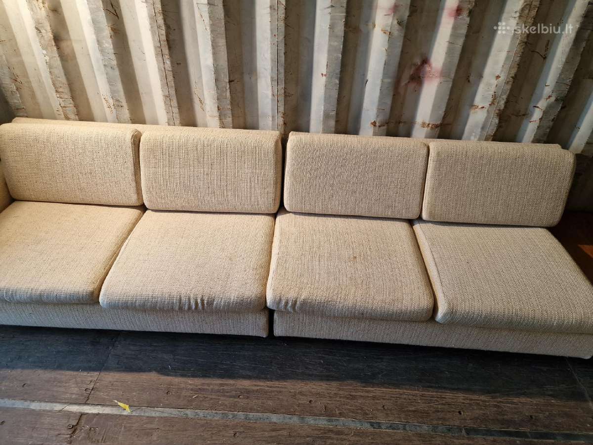 Vintažinė mid century trijų dalių modulinė sofa - nuotraukos Nr. 11