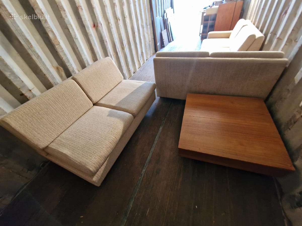Vintažinė mid century trijų dalių modulinė sofa - nuotraukos Nr. 23