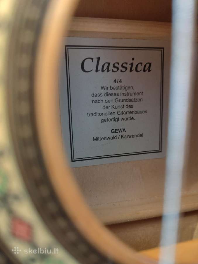 Gitara Gewa „classica“ (4/4 dydis) + Dovanos - nuotraukos Nr. 4