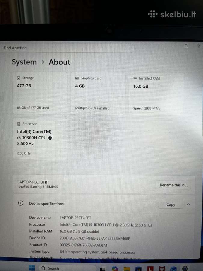Lenovo ideapad gaming 3 - nuotraukos Nr. 2