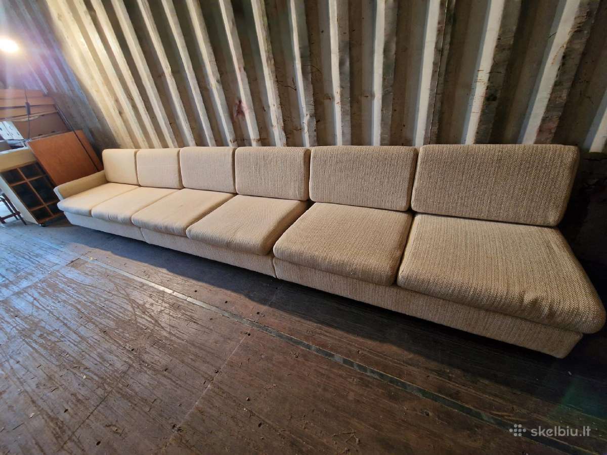 Vintažinė mid century trijų dalių modulinė sofa - nuotraukos Nr. 32