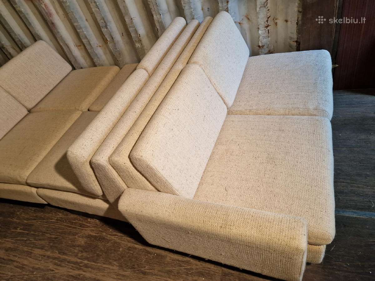 Vintažinė mid century trijų dalių modulinė sofa - nuotraukos Nr. 34