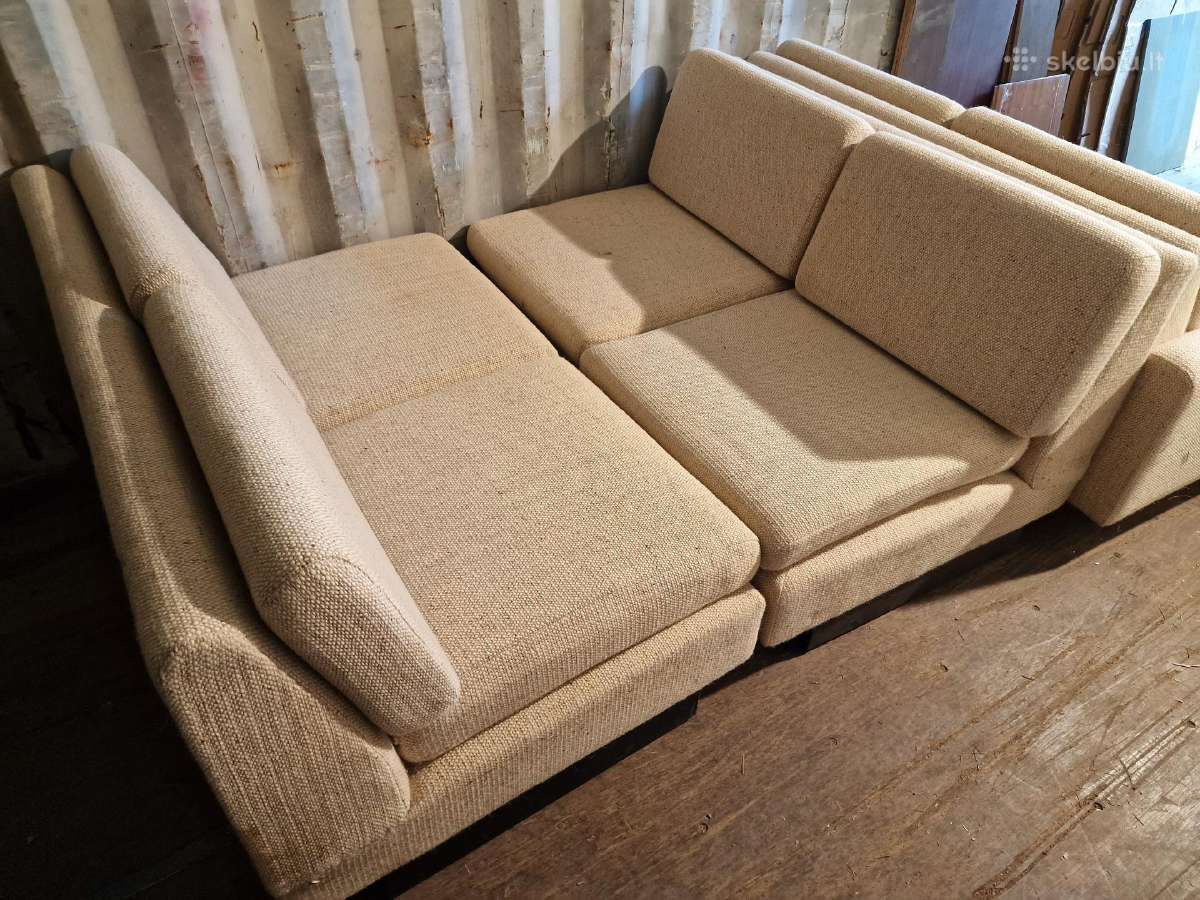 Vintažinė mid century trijų dalių modulinė sofa - nuotraukos Nr. 36