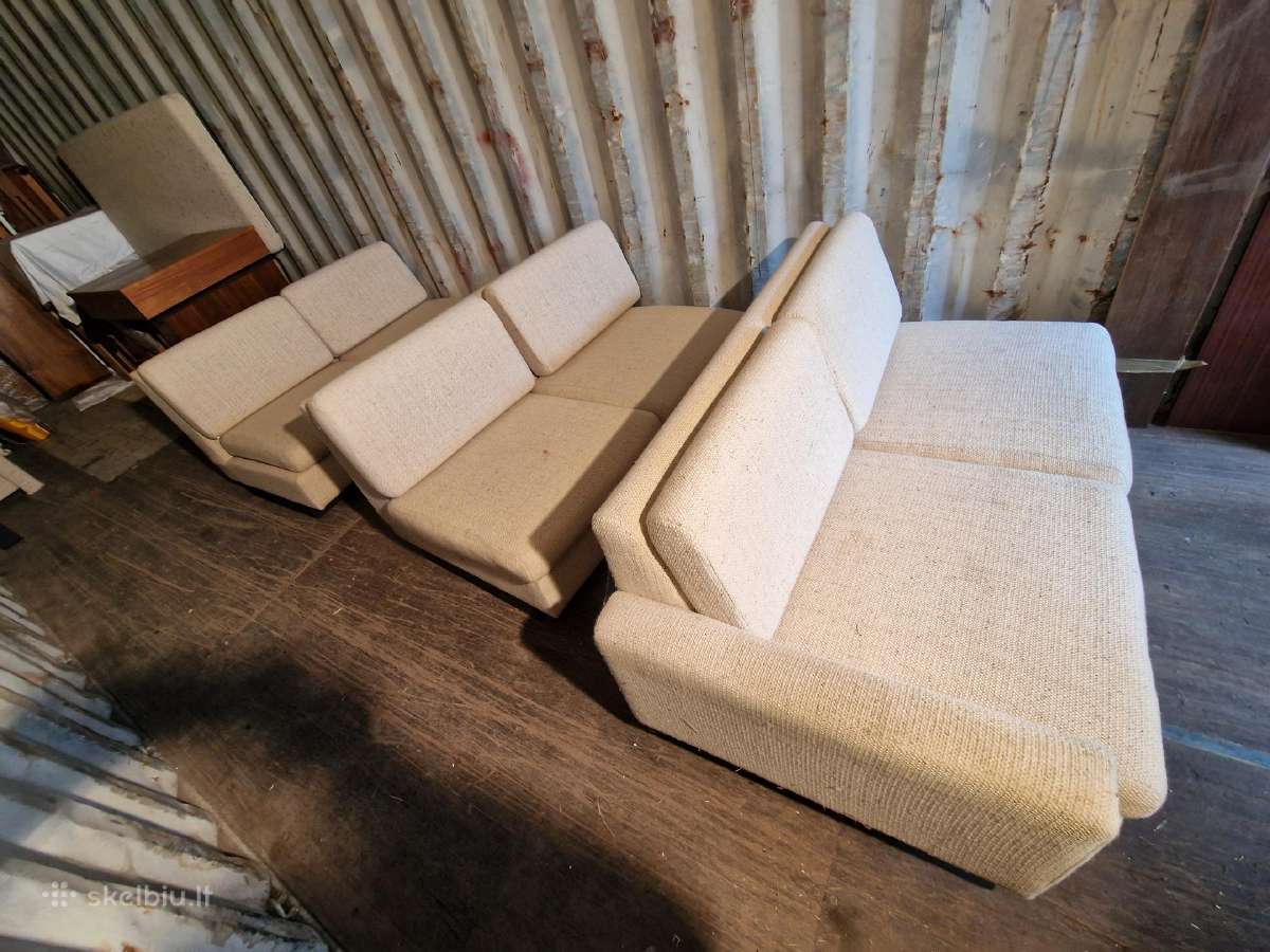 Vintažinė mid century trijų dalių modulinė sofa - nuotraukos Nr. 37