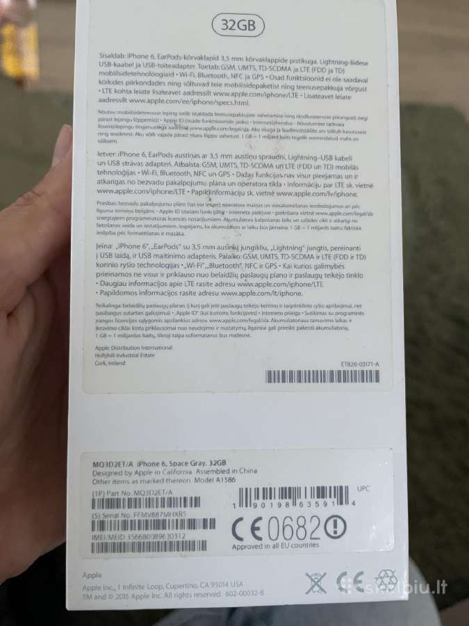 iPhone 6 32gb Space Gray su priedais - nuotraukos Nr. 19
