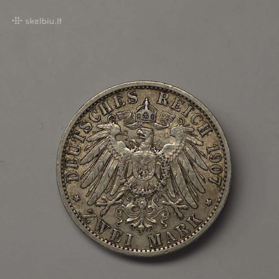 2 Markės 1907 m., Prūsija, Vilhelmas II - nuotraukos Nr. 2
