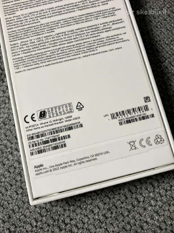 iPhone 13 128 GB, Midnight Black metai garantija - nuotraukos Nr. 11