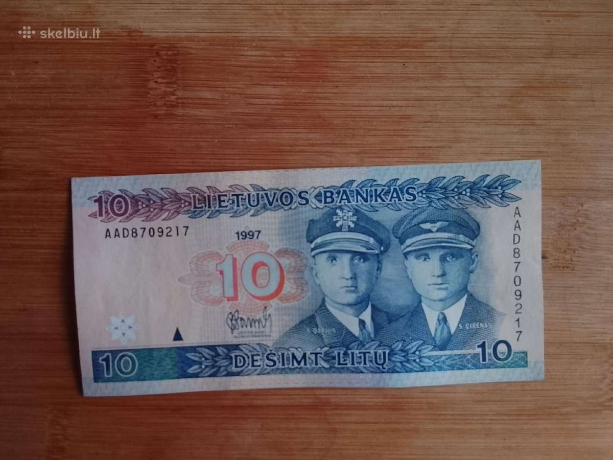 10 Litų 1997m.unc - nuotraukos Nr. 2