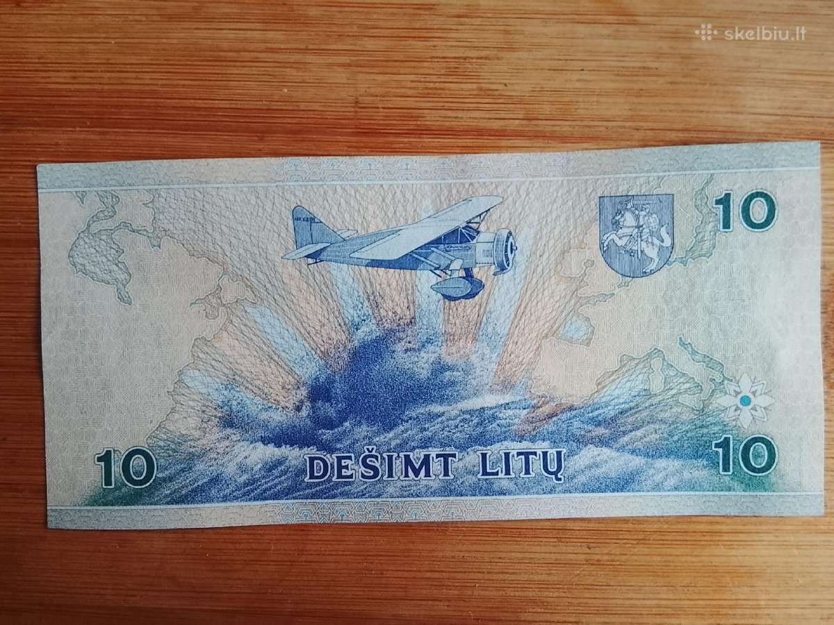 10 Litų 1997m.unc - nuotraukos Nr. 3