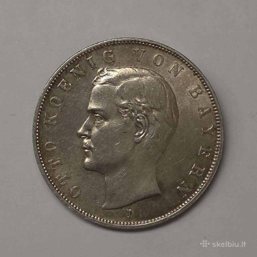3 Markės 1909 m., Vokietija Bavarija, Otas - nuotraukos Nr. 5