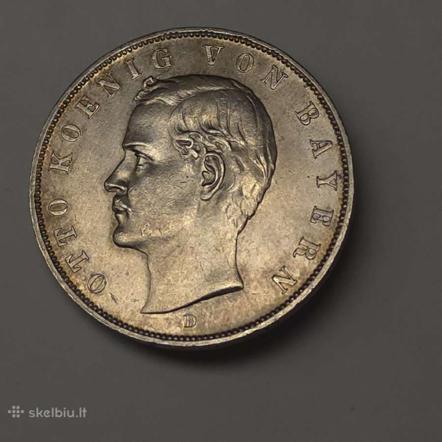 3 Markės 1909 m., Vokietija Bavarija, Otas - nuotraukos Nr. 7