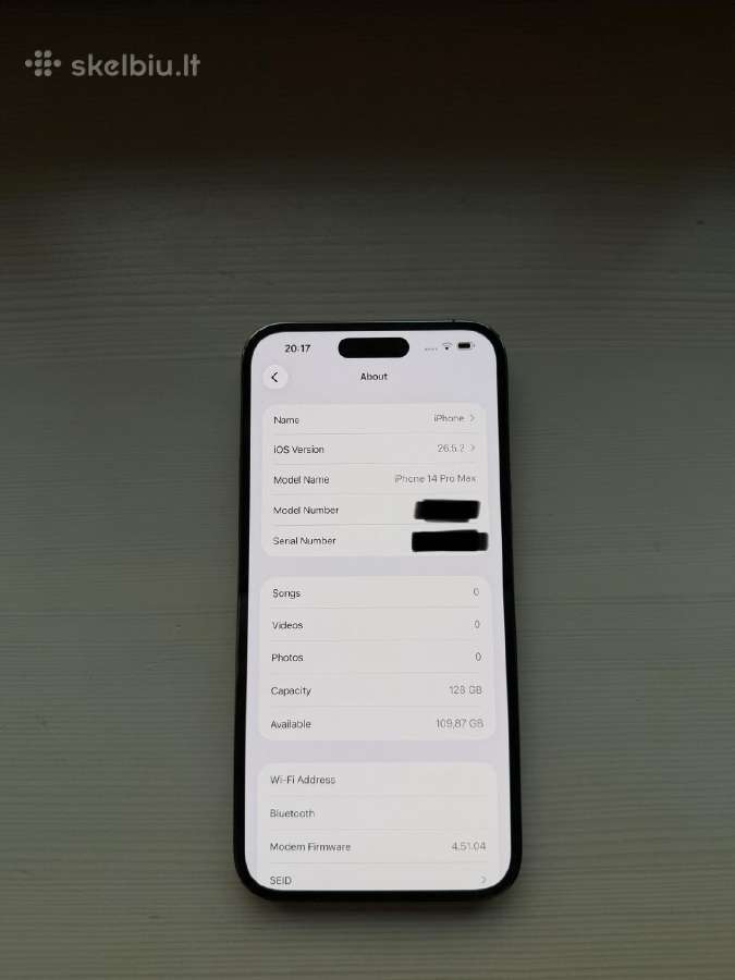 iPhone 14 pro max 128gb 100% battery health - nuotraukos Nr. 8