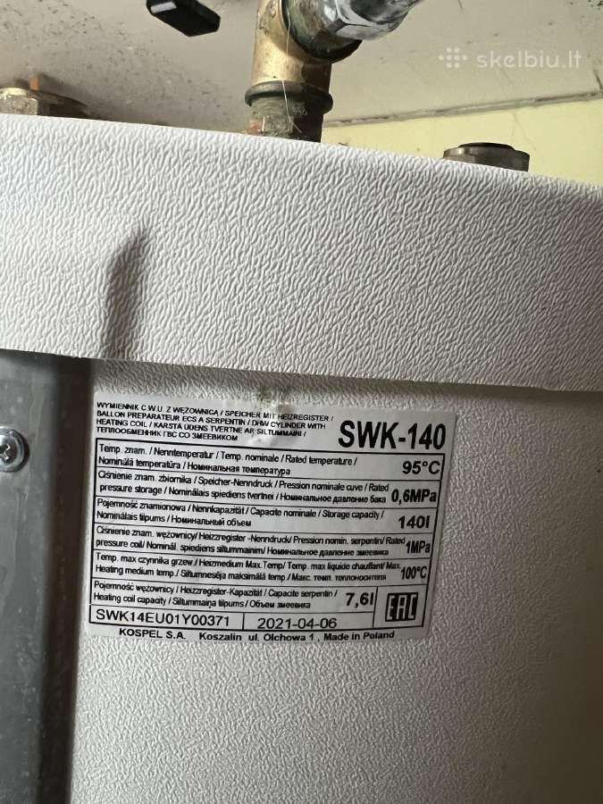 Kospel Swk-140 vandens šildytuvas 220 greitaeigis - nuotraukos Nr. 4