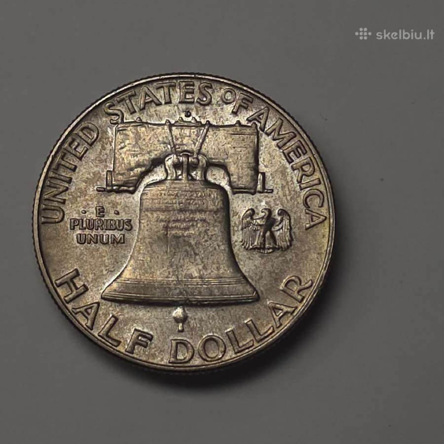 Half Dollar 1963 m. – Benjamin Franklin, JAV (Usa) - nuotraukos Nr. 2