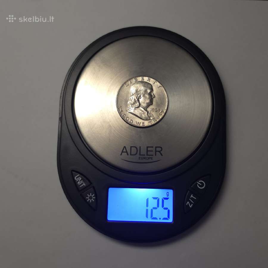 Half Dollar 1963 m. – Benjamin Franklin, JAV (Usa) - nuotraukos Nr. 3