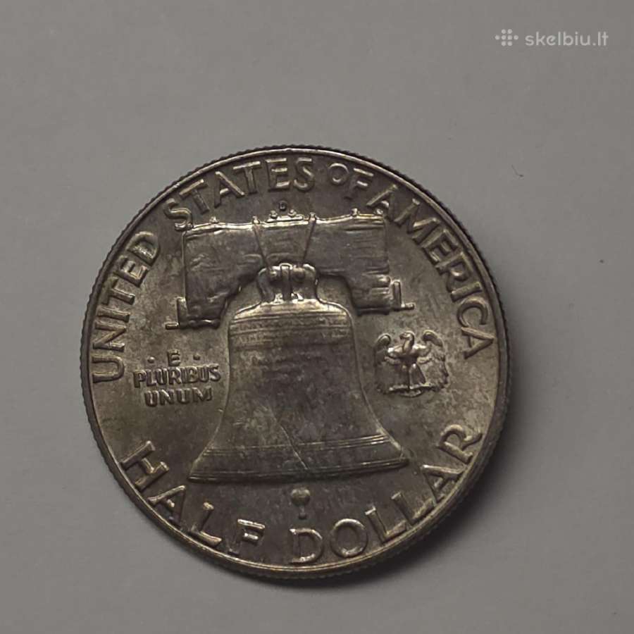 Half Dollar 1963 m. – Benjamin Franklin, JAV (Usa) - nuotraukos Nr. 5
