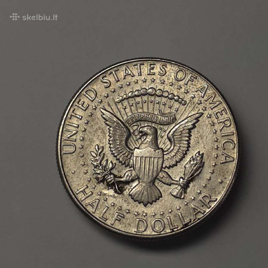 Half Dollar 1967 m. – John F. Kennedy, JAV (Usa) - nuotraukos Nr. 2