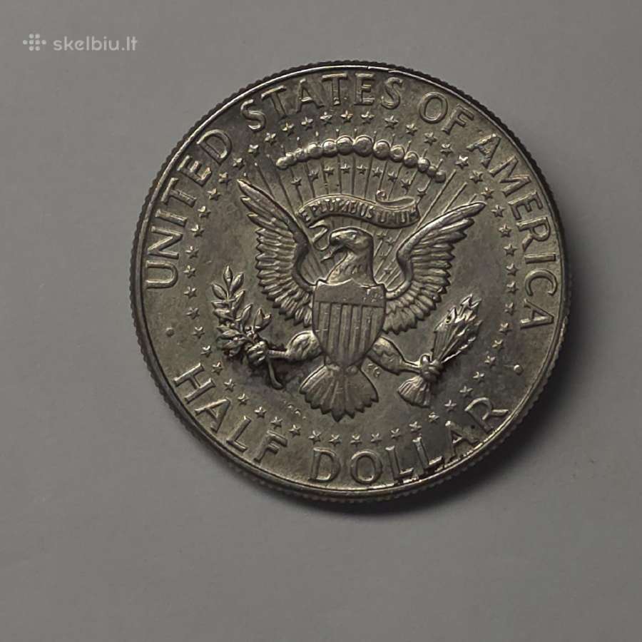 Half Dollar 1967 m. – John F. Kennedy, JAV (Usa) - nuotraukos Nr. 5