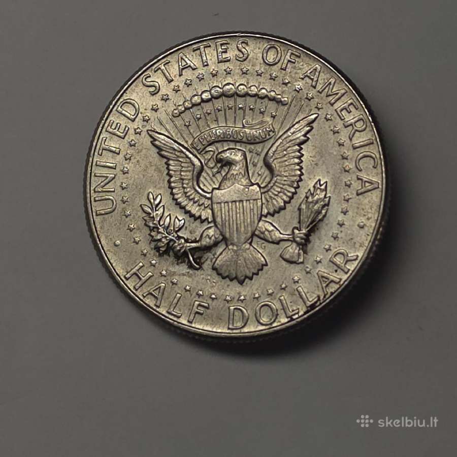 Half Dollar 1967 m. – John F. Kennedy, JAV (Usa) - nuotraukos Nr. 7