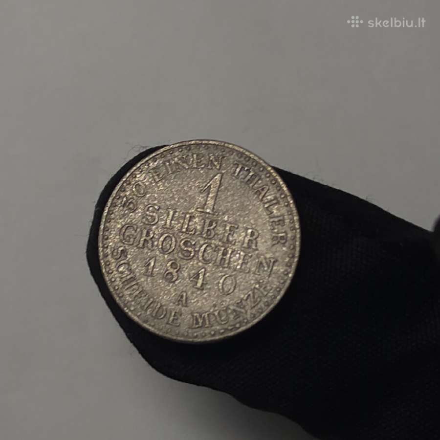 1 Silbergroschen 1840 m. A Saksų-veimaro-eizenacho - nuotraukos Nr. 3