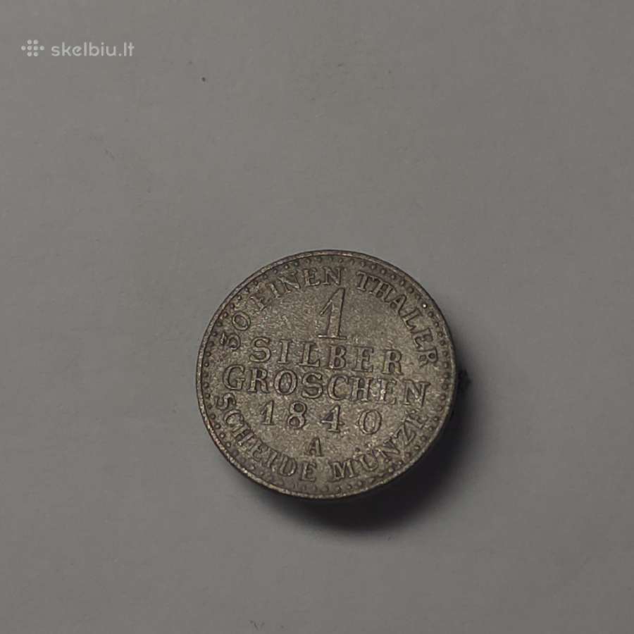 1 Silbergroschen 1840 m. A Saksų-veimaro-eizenacho - nuotraukos Nr. 5