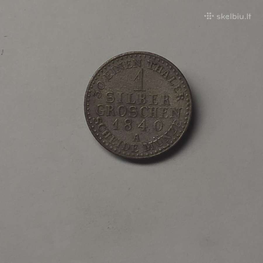 1 Silbergroschen 1840 m. A Saksų-veimaro-eizenacho - nuotraukos Nr. 7