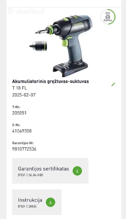 Festool suktukas su garantija - nuotraukos Nr. 5