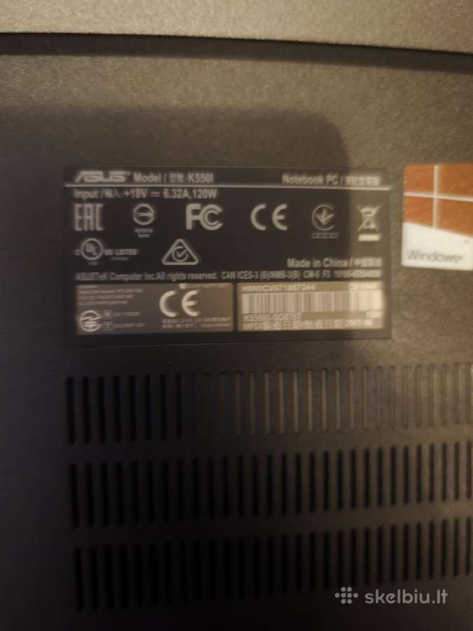 Asus K550i gaming serijos (2017)dalimis - nuotraukos Nr. 4