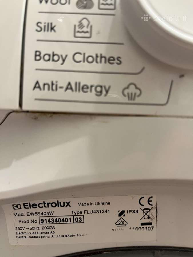 Skalbino mašina electrolux - nuotraukos Nr. 3