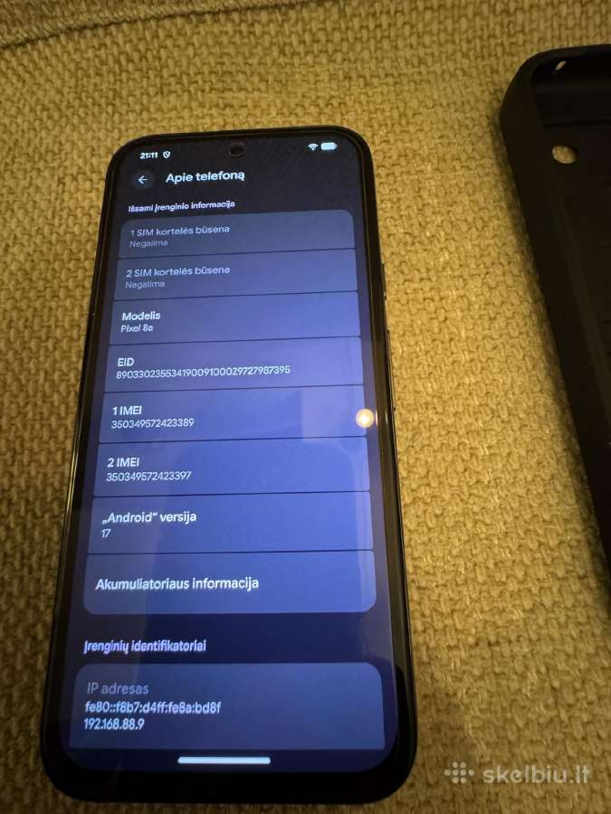 Google pixel 8a, 128gb, Obsidian - nuotraukos Nr. 3