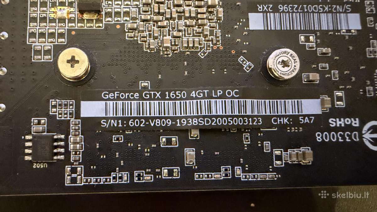 Msi Geforce Gtx 1650 4gt Lp Oc - nuotraukos Nr. 3