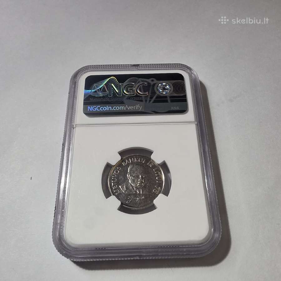 1 Litas 1997 m. Ngc Ms 63 (Lietuvos bankui 75) - nuotraukos Nr. 3