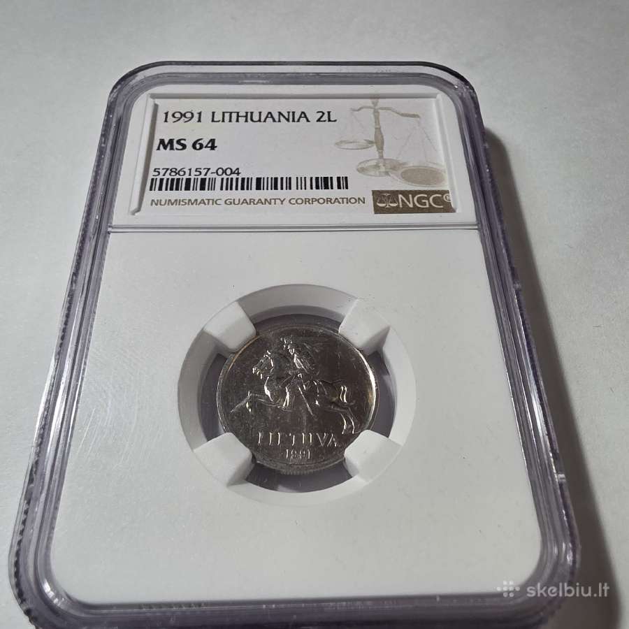 2 Litai 1991 m. Ngc Ms 64 – Lietuva - nuotraukos Nr. 2
