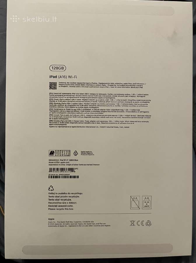 Parduodu iPad a16 blue 128gb - nuotraukos Nr. 4