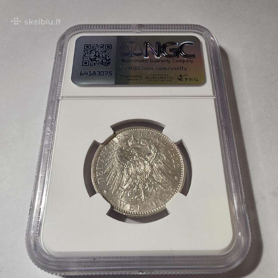 2 Markės 1913 m. A Ngc Au 58 – Prūsija (Proginė) - nuotraukos Nr. 3