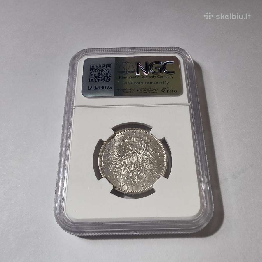 2 Markės 1913 m. A Ngc Au 58 – Prūsija (Proginė) - nuotraukos Nr. 4