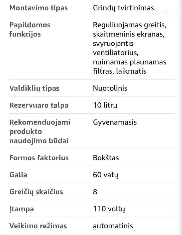 Oro vesintuvas, aušintuvas,drekintuvas,10l,60w - nuotraukos Nr. 7