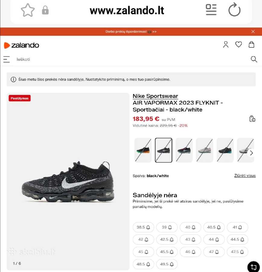 Nike Air Vapormax Flyknit. 2023 metų modelis. - nuotraukos Nr. 8