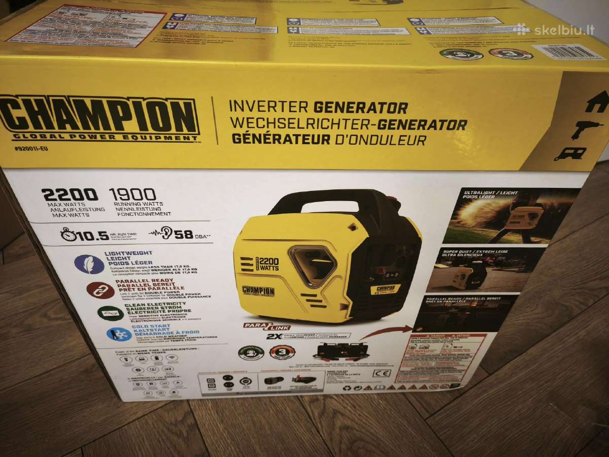Naujas Champion 2200 W inverterinis generatorius - nuotraukos Nr. 8