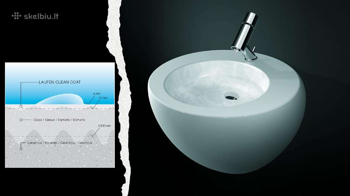 Laufen Il Bagno Alessi One pakabinamas praustuvas - nuotraukos Nr. 2