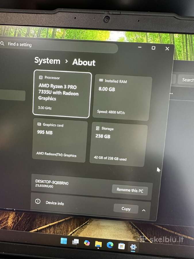Lenovo 14" Thinkpad E14 G2 i5-1135g7 8gb 256gb Ss - nuotraukos Nr. 3
