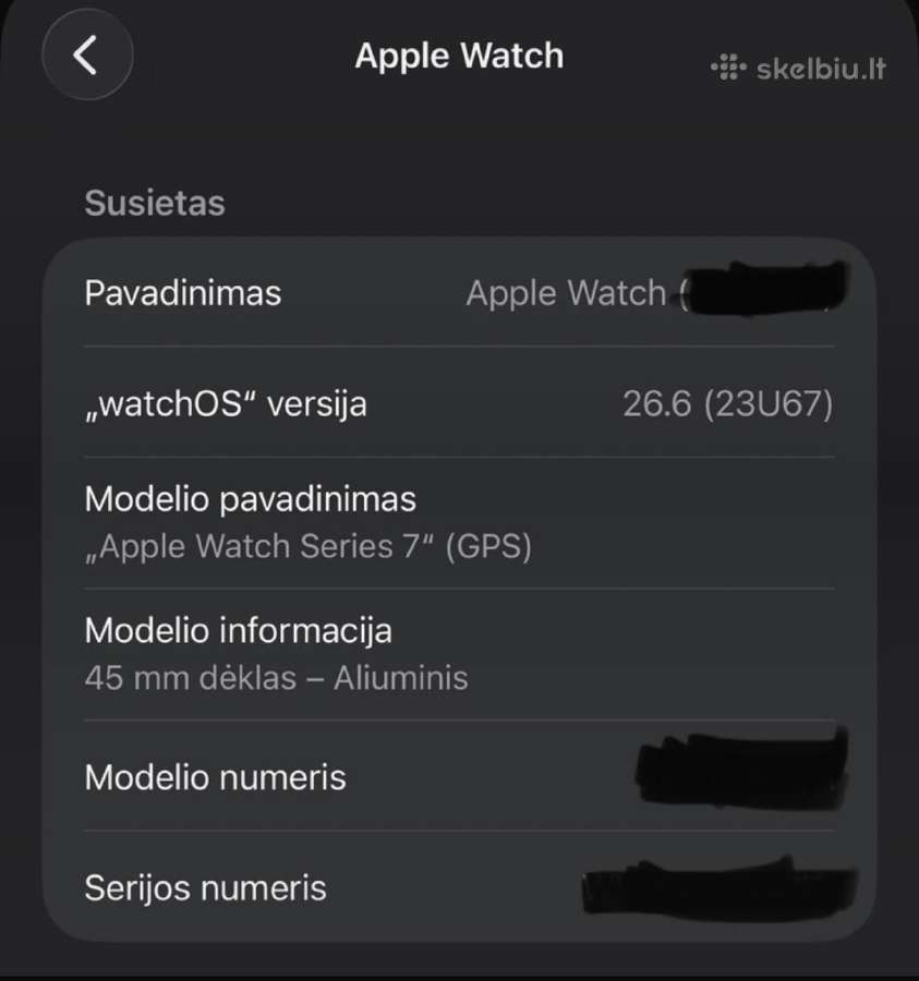 Apple Watch Series 7 GPS 45 mm - nuotraukos Nr. 6