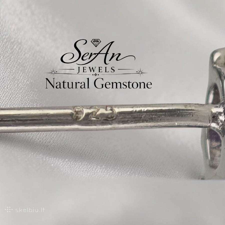 Kokteiliniai auksuoti auskarai su safyrais (3.5ct) - nuotraukos Nr. 7