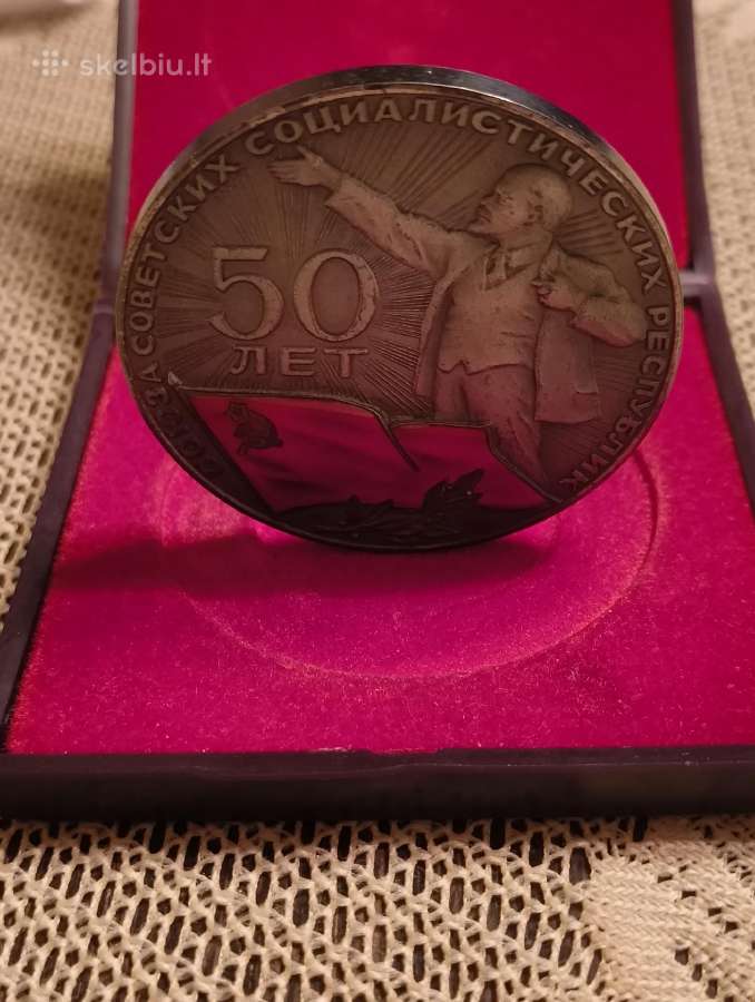 CcCCCP 50 Metų Atminimo Medalis Originalioje Dezut - nuotraukos Nr. 7